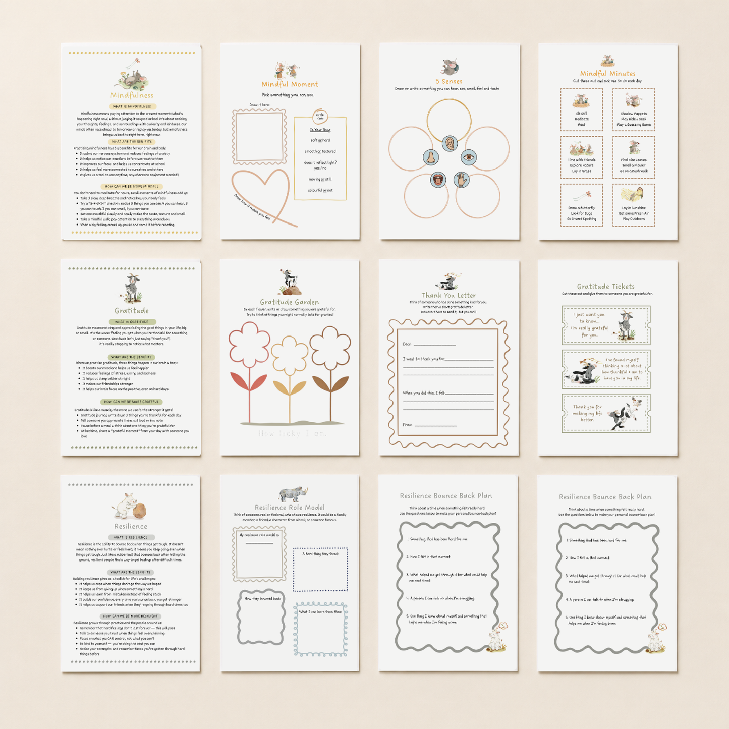 Animal Series Worksheet Bundle